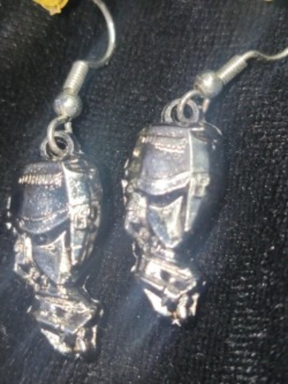 Vintage Evinrude Outboard Motor Dangle Earrings Silver Tone